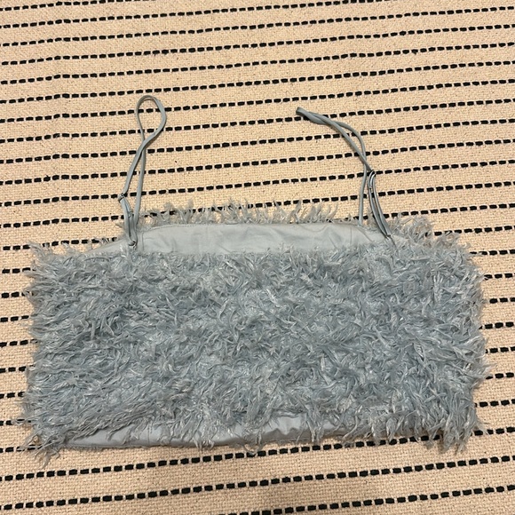 Zara Baby Blue Fluffy Tank Top - Picture 3 of 5